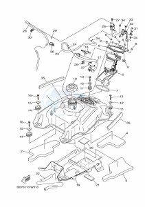 YFM450FWBD KODIAK 450 EPS (BHT1) drawing FUEL TANK