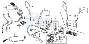 CB250 drawing HANDLE LEVER/SWITCH/ CABLE