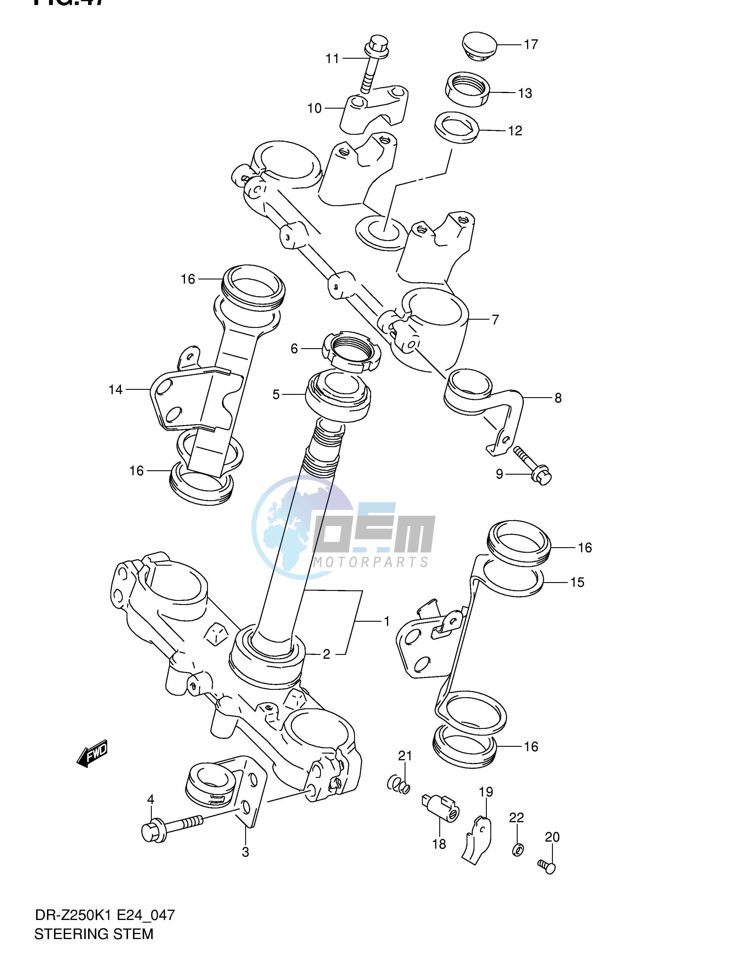 STEERING STEM (MODEL K1 K2)