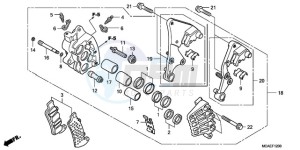 GL1800A Korea - (KO) drawing R. FRONT BRAKE CALIPER