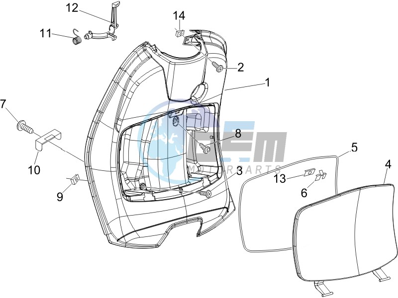 Front glovebox - Knee-guard panel