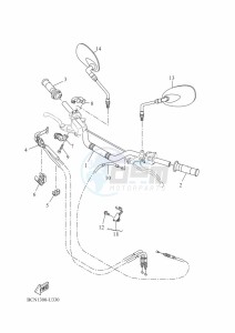 XSR700 MTM690D (BJX2) drawing STEERING HANDLE & CABLE