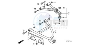 TRX420FMA Australia - (U / 4WD) drawing FRONT ARM (4WD)