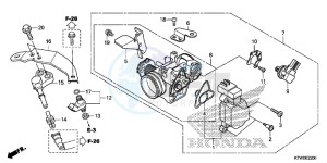 SH300ARE SH300ARE UK - (E) drawing THROTTLE BODY/FUEL INJECTOR