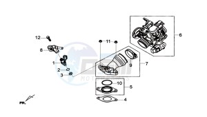 JOYMAX Z 125 (LW12W1-EU) (L9-M0) drawing THROTTLE BODY ASSY