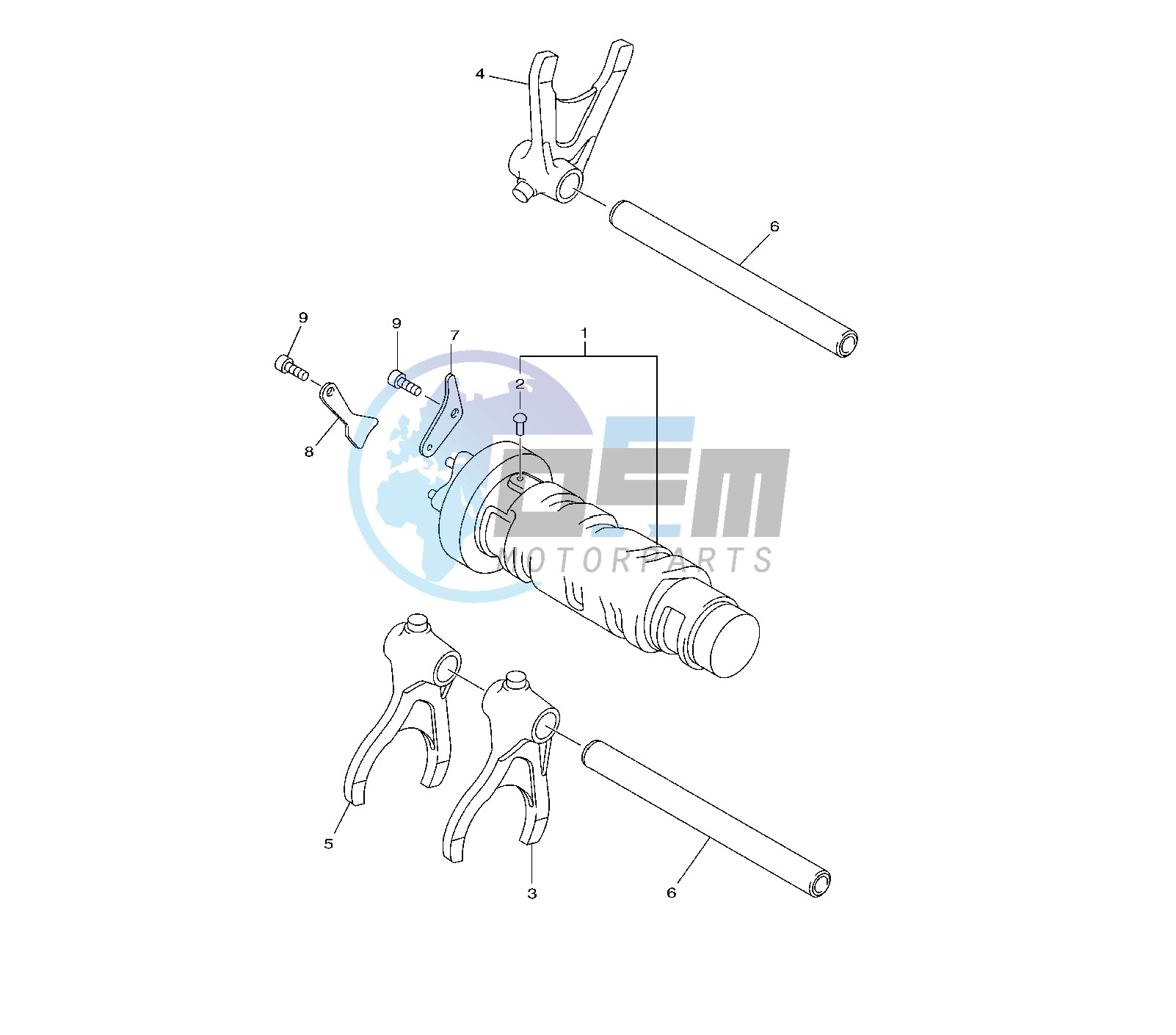 SHIFT CAM AND FORK