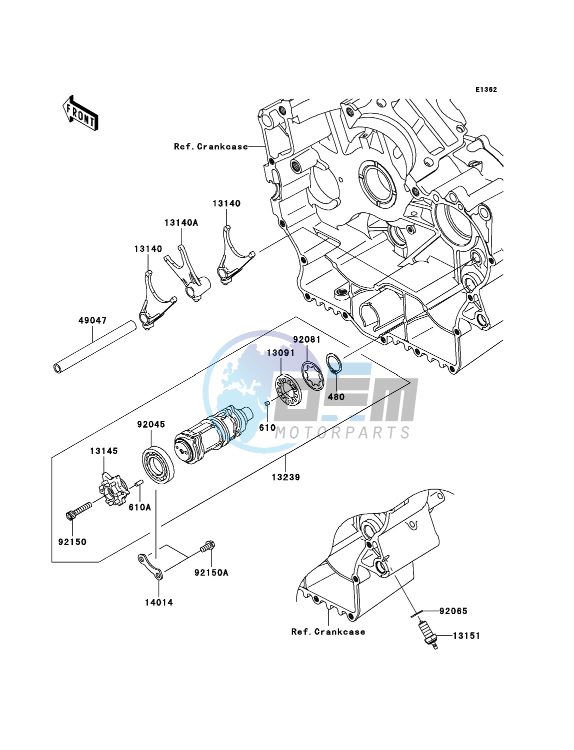 Gear Change Drum/Shift Fork(s)