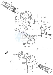 LT-F160 (P28) drawing HANDLE LEVER