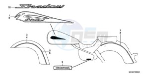 VT750C9 E / KMH drawing EMBLEM/STRIPE (EXCEPT 2U)