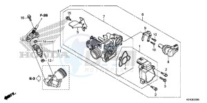 SH125DSG SH125 UK - (E) drawing THROTTLE BODY/FUEL INJECTOR