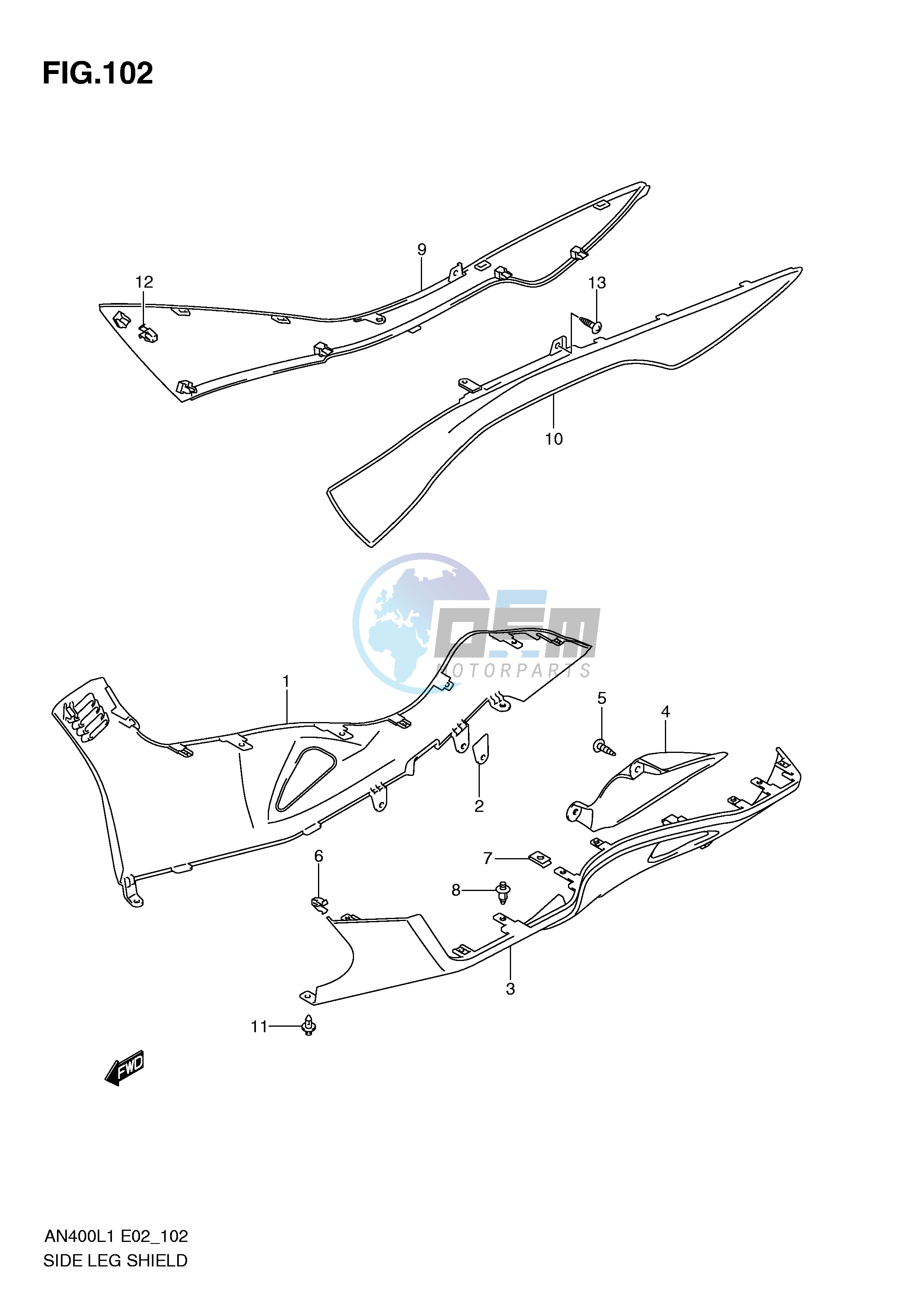 SIDE LEG SHIELD (AN400AL1 E19)