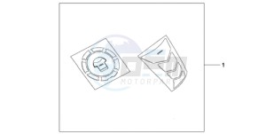 CBR600RRA E drawing TANKPAD / FUEL LID COVER