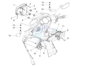 BV 350 4T 4V ie E3 ABS (USA) Usa drawing Front headlamps - Turn signal lamps