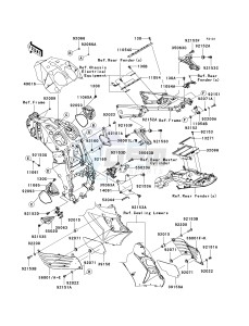 KRF 750 F [TERYX 750 4X4 NRA OUTDOORS] (F8F) C8F drawing FRAME FITTINGS