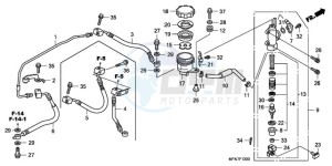 CB1000R9 UK - (E / MPH) drawing REAR BRAKE MASTER CYLINDER