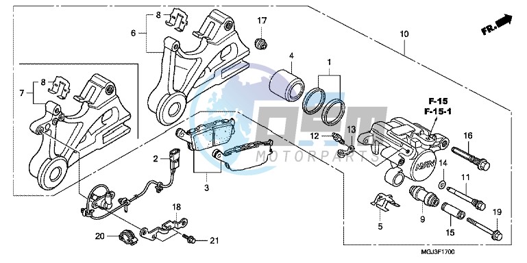 REAR BRAKE CALIPER