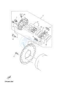 YP125RA (ABS) X-MAX 250 ABS (2DLB 2DLB 2DLB 2DLB) drawing REAR BRAKE CALIPER