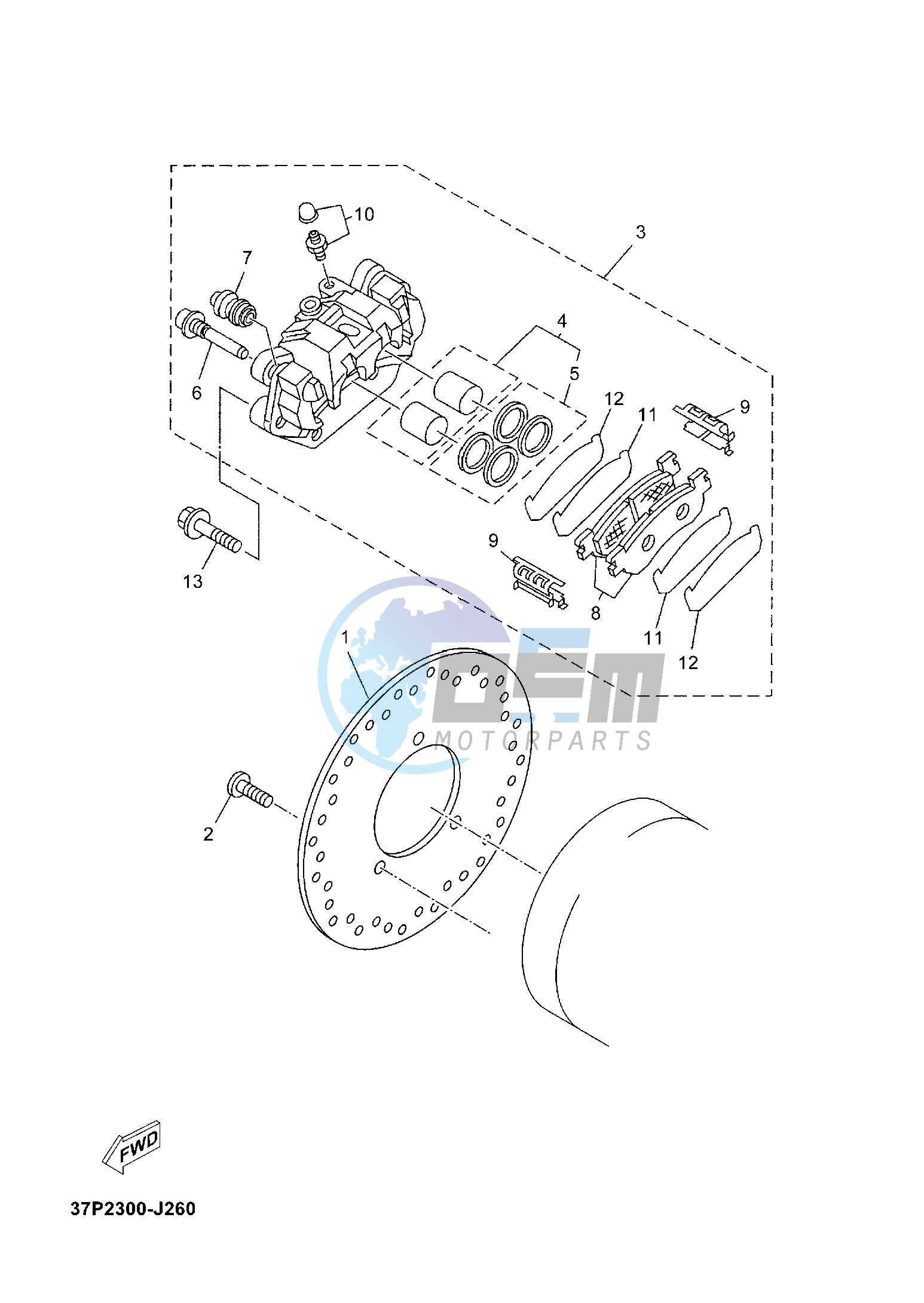 REAR BRAKE CALIPER