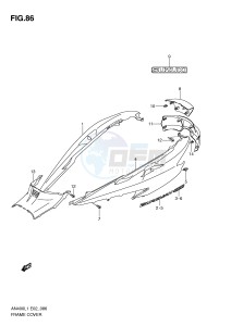 AN400 (E2) Burgman drawing FRAME COVER (AN400L1 E2)