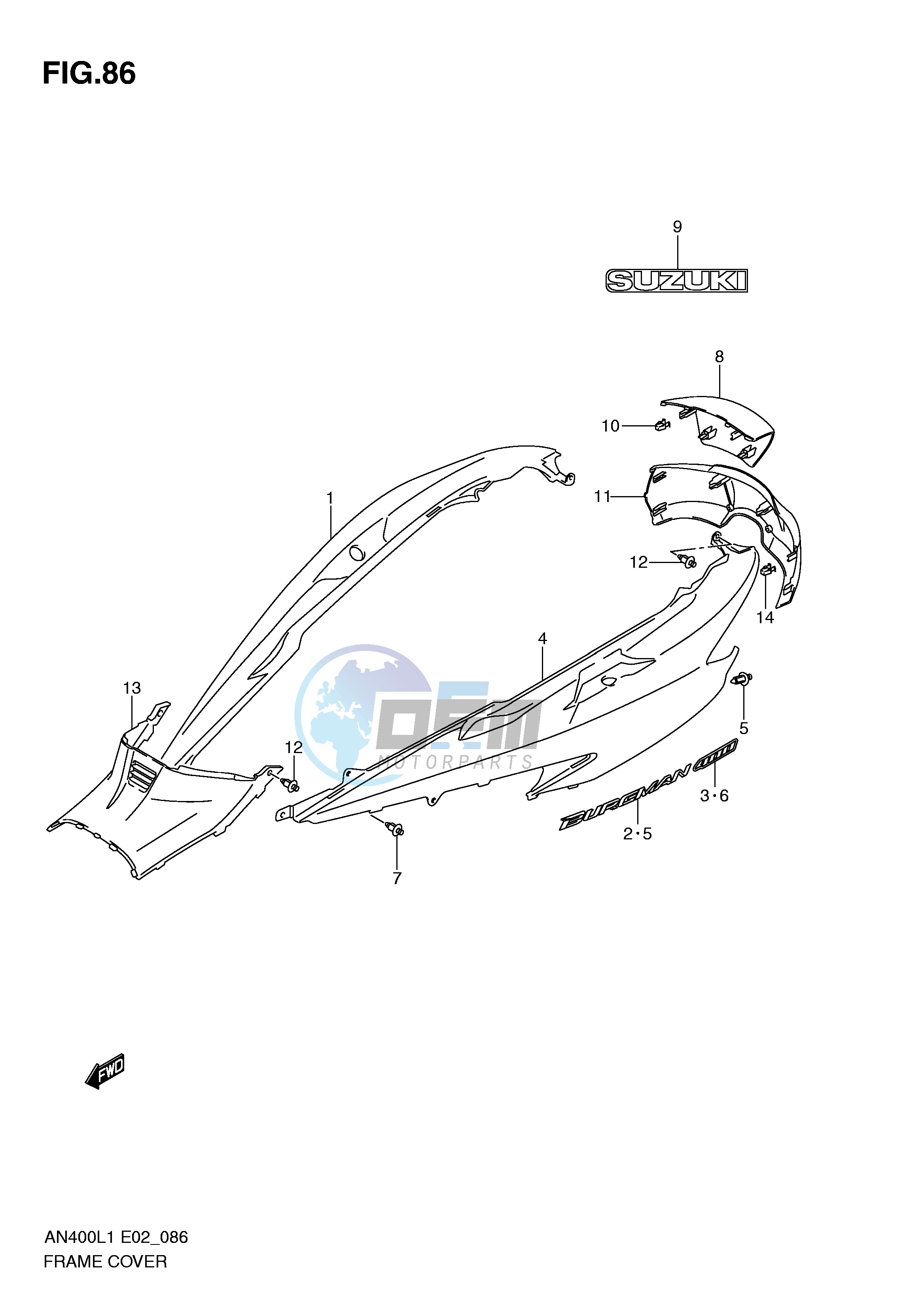 FRAME COVER (AN400L1 E2)