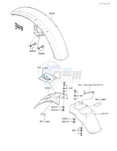 KZ 700 A (A1) drawing FENDERS