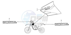 XR250R drawing MARK