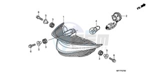 XL700V9 France - (F / CMF SPC) drawing TAILLIGHT