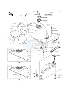 ZX 750 P [NINJA ZX-7R] (P1-P4) [NINJA ZX-7R] drawing FUEL TANK -- ZX750-P2- -