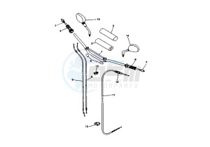 XT X 660 drawing STEERING HANDLE - CABLE