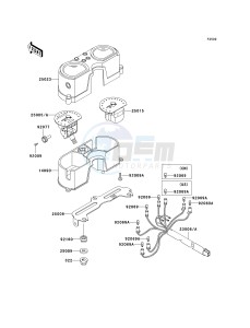 KLX 250 H [KLX250S] (H6F-H7F) H7F drawing METER-- S- -