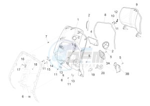 PRIMAVERA 50 4T 4V NOABS E2 (NAFTA) drawing Front glove-box - Knee-guard panel