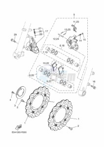 XSR700 MTM690-U (B9J2) drawing FRONT BRAKE CALIPER