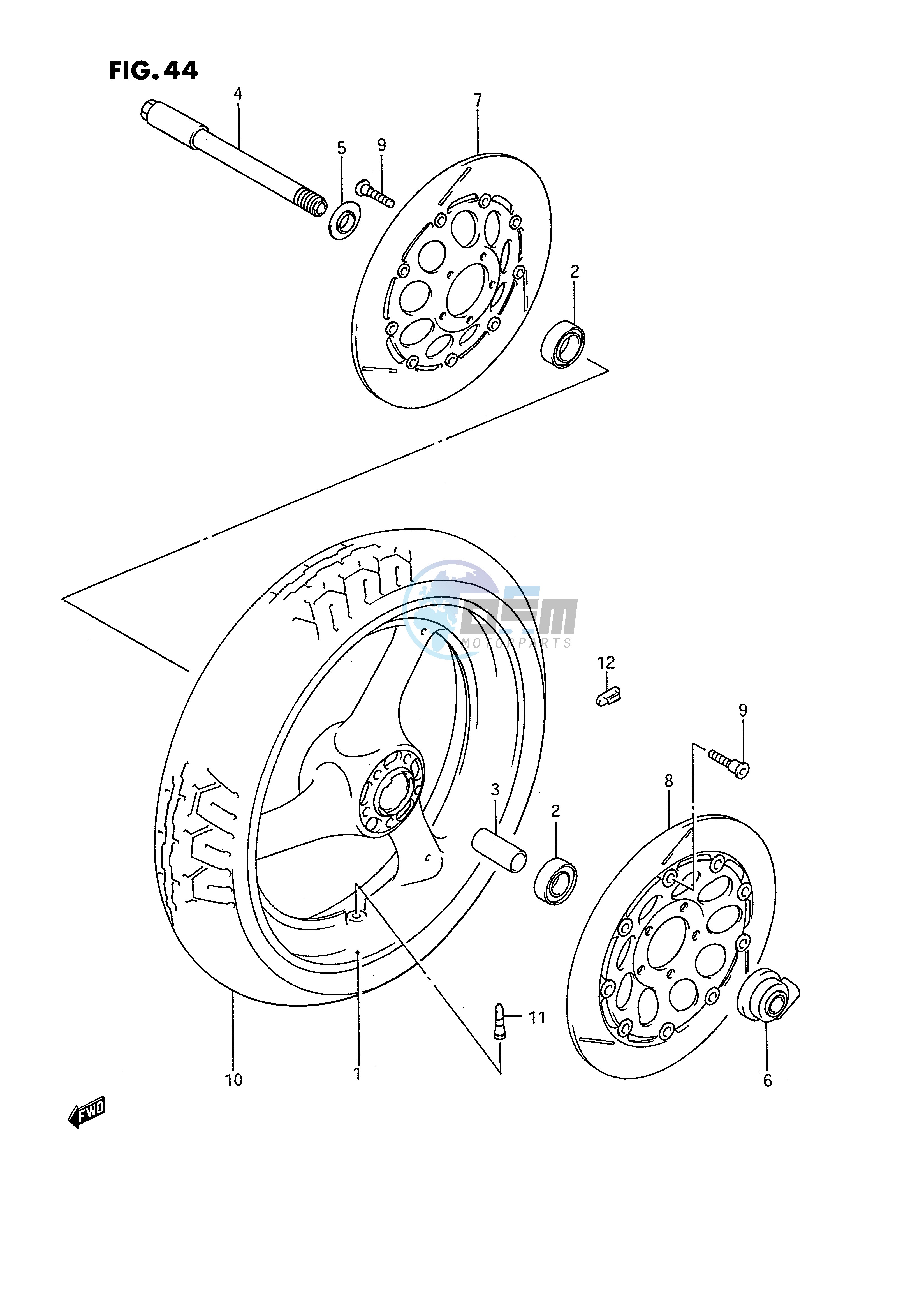 FRONT WHEEL (MODEL N P)