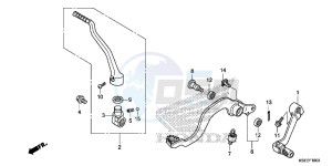 CRF150RD CRF150R Europe Direct - (ED) drawing PEDAL/KICK STARTER ARM