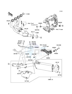 1400GTR_ABS ZG1400CCF FR GB XX (EU ME A(FRICA) drawing Muffler(s)