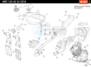 MRT-125-AC-E4-WHITE drawing TANK-EXHAUST-COMPLET ENGINE