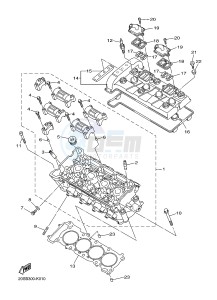 XJ6SA 600 DIVERSION (S-TYPE, ABS) (36D8 36DA) drawing CYLINDER HEAD