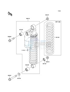 KVF650 4x4 KVF650D8F EU GB drawing Shock Absorber(s)