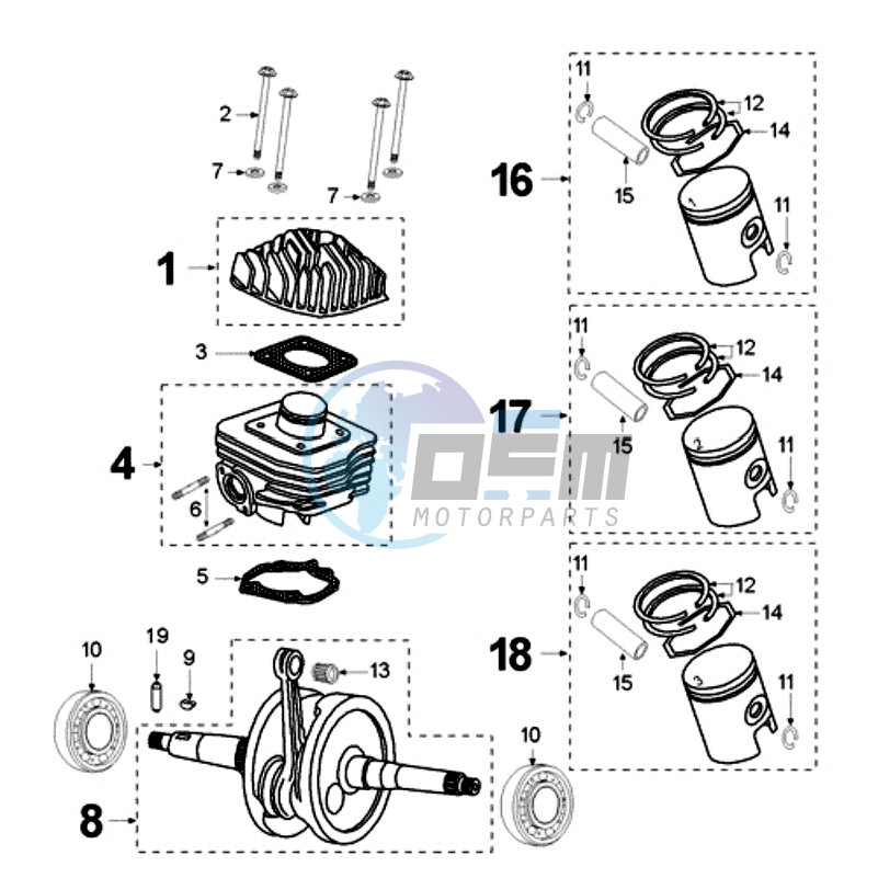 CRANKSHAFT AND CYLINDER