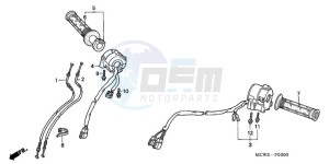 VFR800A9 Ireland - (EK / ABS MME TWO) drawing SWITCH/CABLE