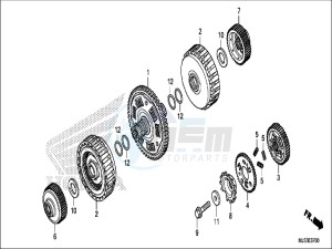 NC750JH Europe Direct - (ED) drawing CLUTCH