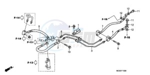 ST13009 France - (F / CMF MME) drawing REAR BRAKE HOSE (ST1300)