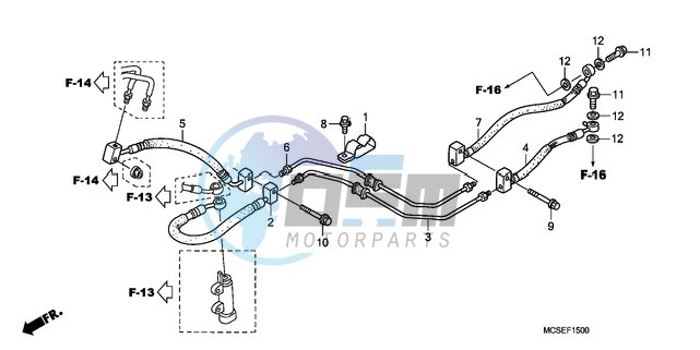 REAR BRAKE HOSE (ST1300)