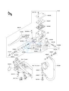 VN 1600 F [VULCAN 1600 MEAN STREAK] (6F) F6F drawing CLUTCH MASTER CYLINDER