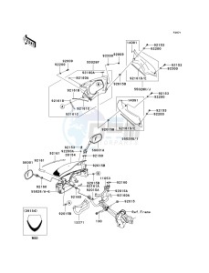 EX 650 A [NINJA 650R] (A6F-A8F) A7F drawing COWLING-- UPPER- -