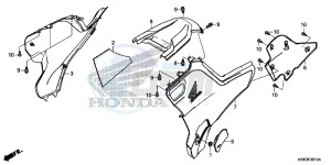 TRX500FA6F TRX500FA ED drawing SIDE COVER/TANK COVER