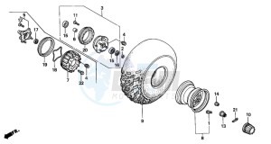 TRX300FW FOURTRAX drawing FRONT WHEEL