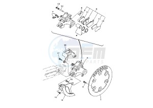 YZ LC 125 drawing REAR BRAKE CALIPER