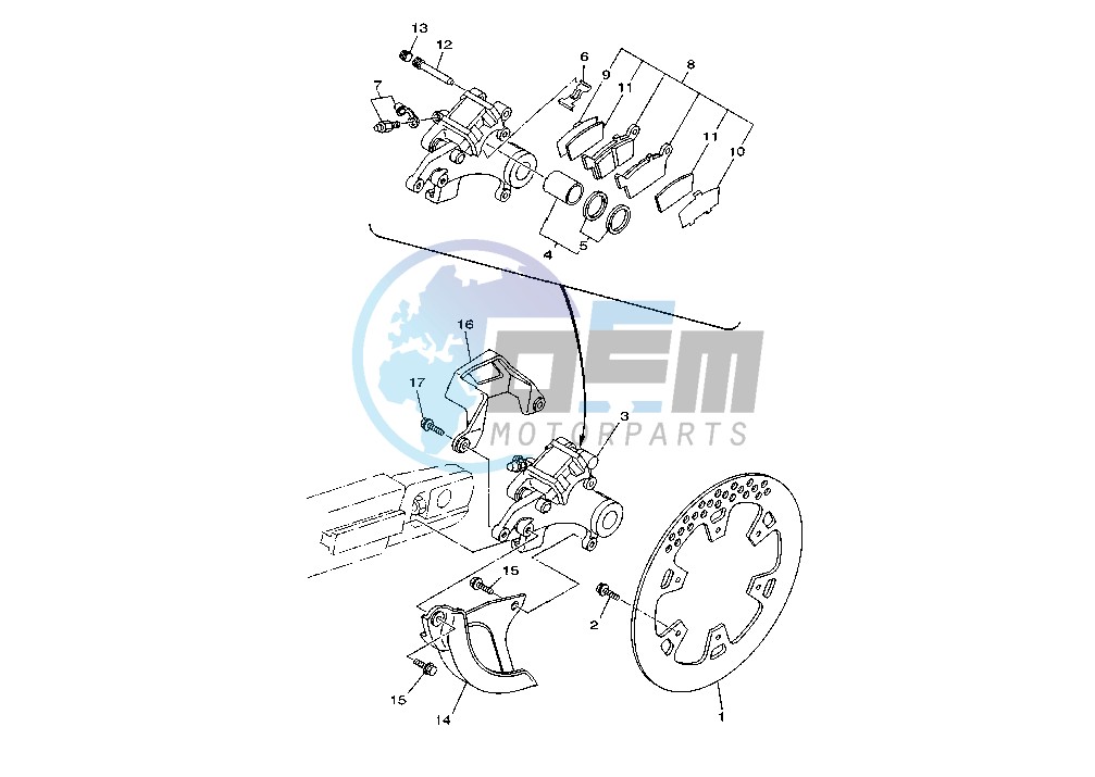 REAR BRAKE CALIPER