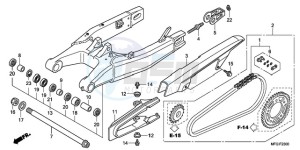 CB600FAA Australia - (U / ABS) drawing SWINGARM